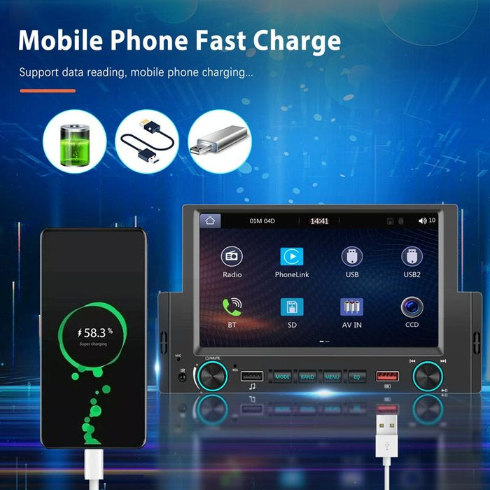 6.2 Inch Single Butt Carplay Car Monitor - Universal Wired Mp5 Player