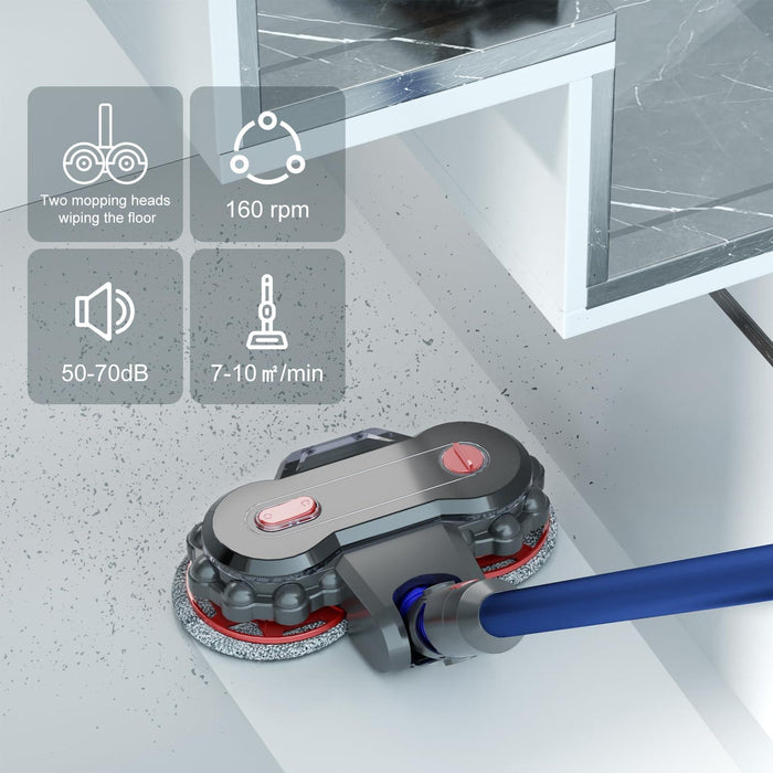 Electric Mop Head With Detachable Water Tank & 6 Pads