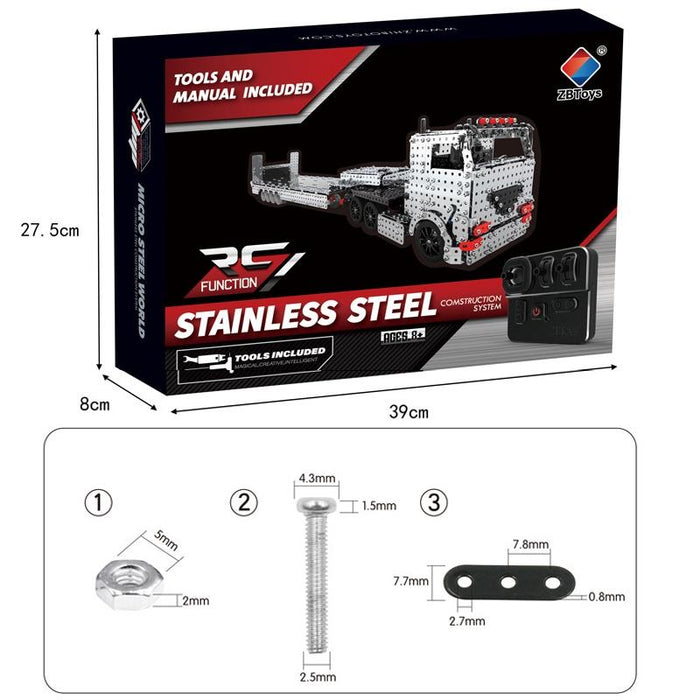 2011Pcs Mechanical Building Blocks Remote Control Trailer Model