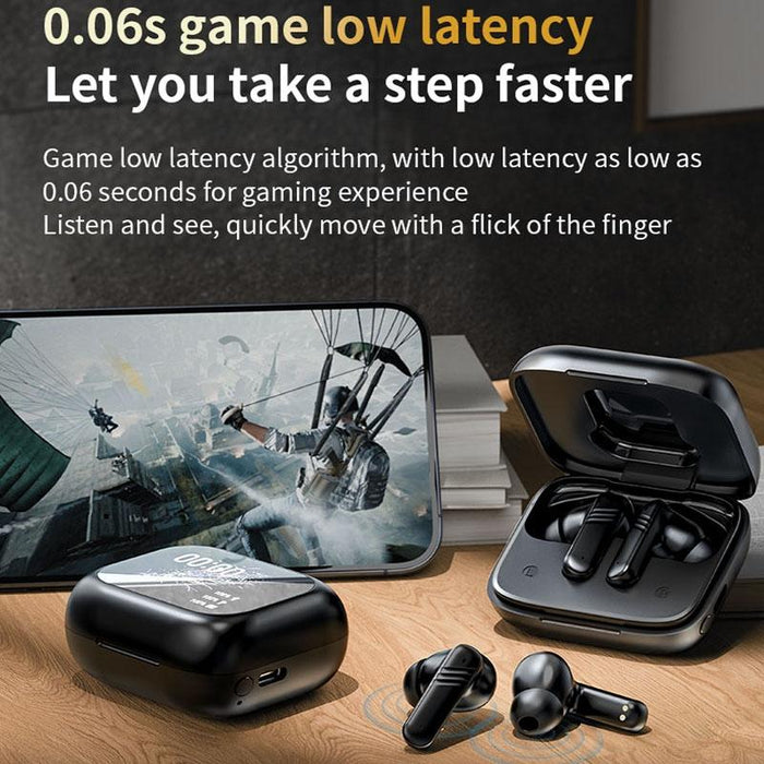 Lx-10 Full-Colour Touch Screen Anc & Enc Dual Noise Reduction In-Ear Wireless Bluetooth Earphones