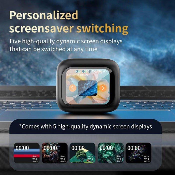 Lx-10 Full-Colour Touch Screen Anc & Enc Dual Noise Reduction In-Ear Wireless Bluetooth Earphones