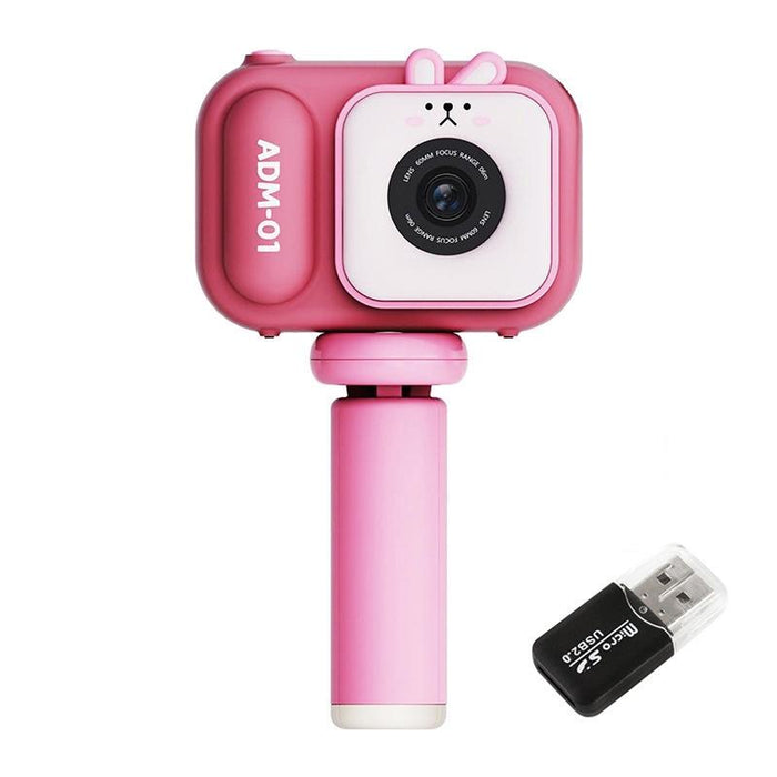 2.4 Inch Ips Screen 48Mp Dual Lens Kids Digital Camera Mini Video Camera With 32G Tf Card Blue Fox