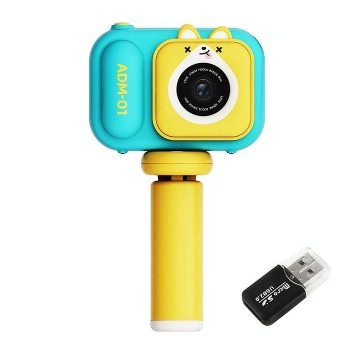 2.4 Inch Ips Screen 48Mp Dual Lens Kids Digital Camera Mini Video Camera With 32G Tf Card Blue Fox