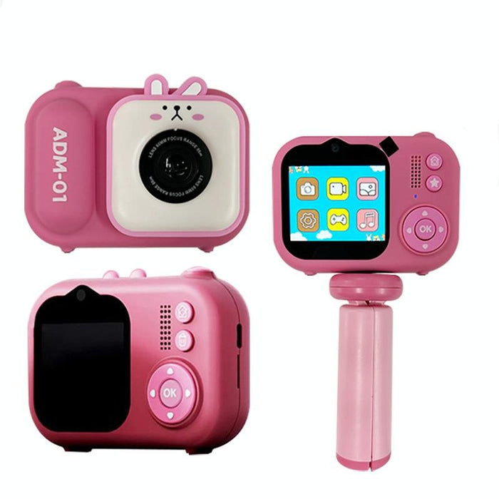 2.4 Inch Ips Screen 48Mp Dual Lens Kids Digital Camera Mini Video Camera With 32G Tf Card Blue Fox
