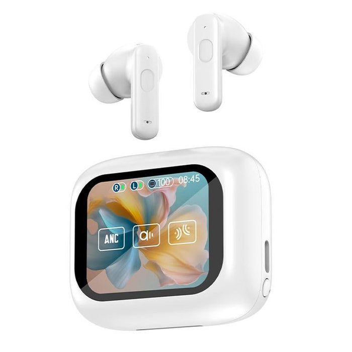 Full-Colour Touch Screen Anc & Enc Noise Reduction Wireless Bluetooth Earphones