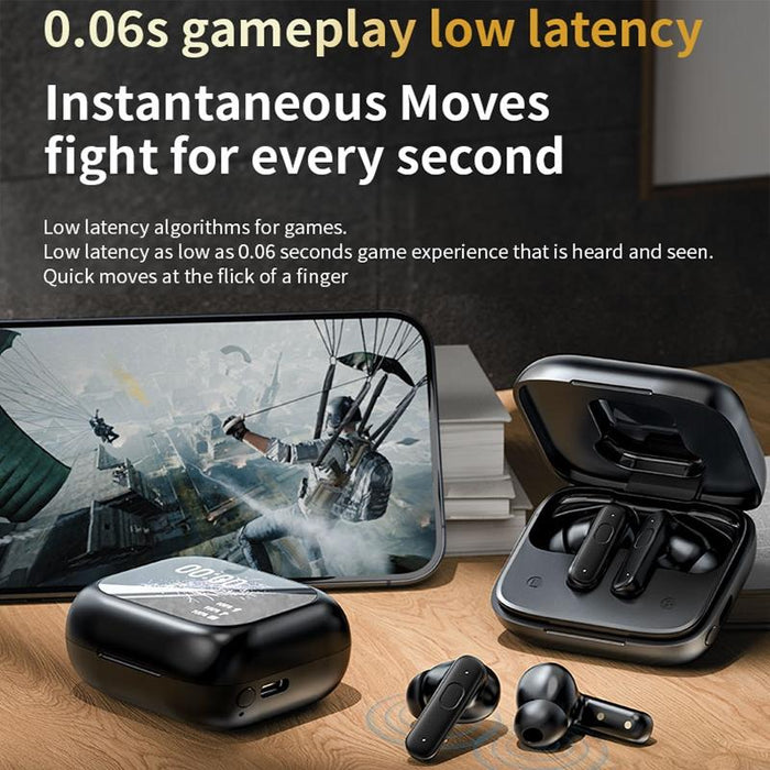 Full-Colour Touch Screen Anc & Enc Noise Reduction Wireless Bluetooth Earphones