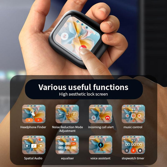 Full-Colour Touch Screen Anc & Enc Noise Reduction Wireless Bluetooth Earphones