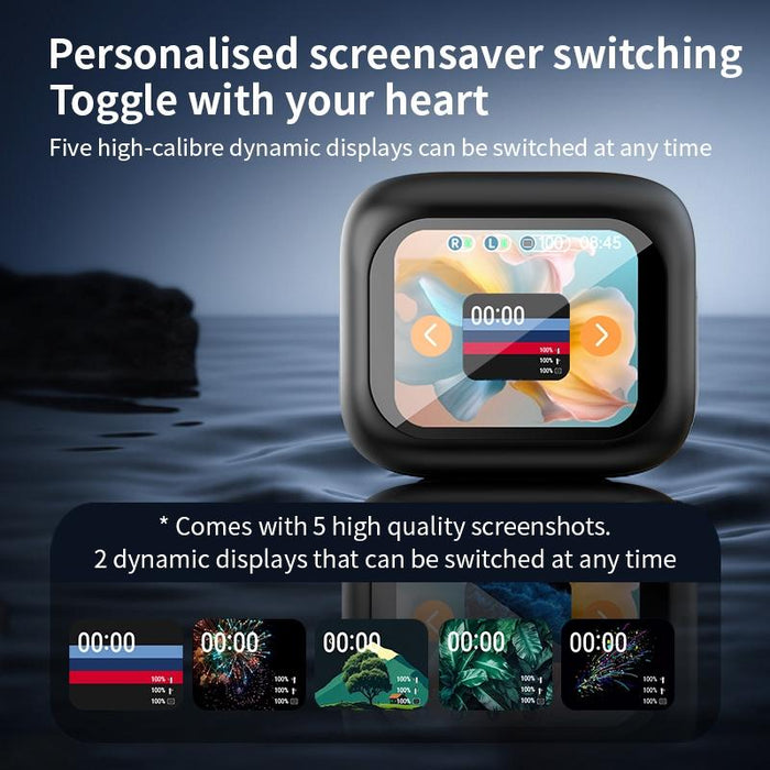 Full-Colour Touch Screen Anc & Enc Noise Reduction Wireless Bluetooth Earphones