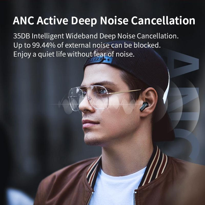 Full-Colour Touch Screen Anc & Enc Noise Reduction Wireless Bluetooth Earphones