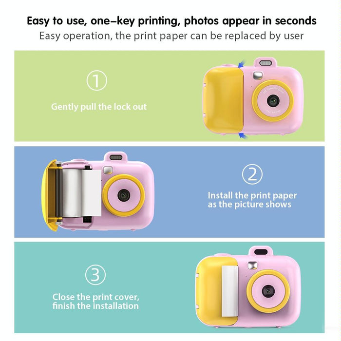 2.4 Inch Kids Thermal Camera With Printing Paper Blue