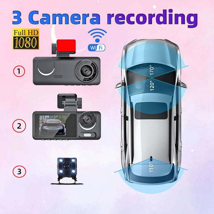 2K+720P Dual Recording Night Vision Dash Cam
