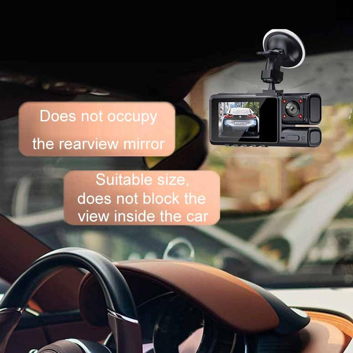 3 Lens 1080P Night Vision Wifi Driving Recorder