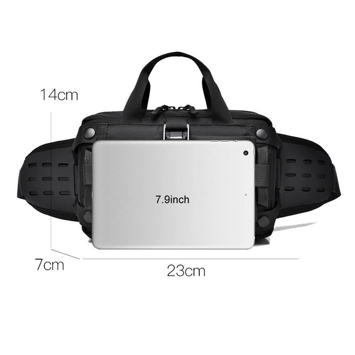 Waterproof Men Crossbody Waist Pack Gray