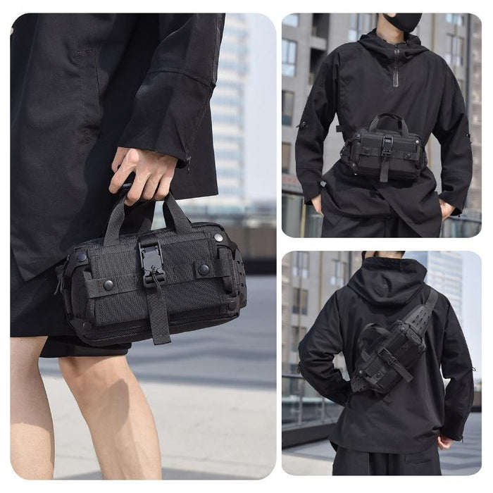 Waterproof Men Crossbody Waist Pack Gray