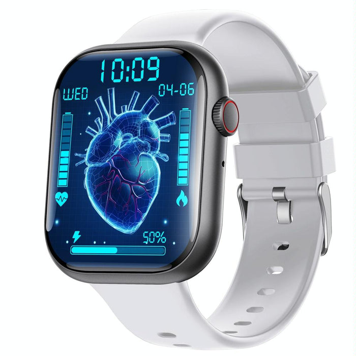 2.1 Inch Smart Watch With Blood Sugar / Oxygen Monitoring Sos Alarm 100+ Sports Modes Black