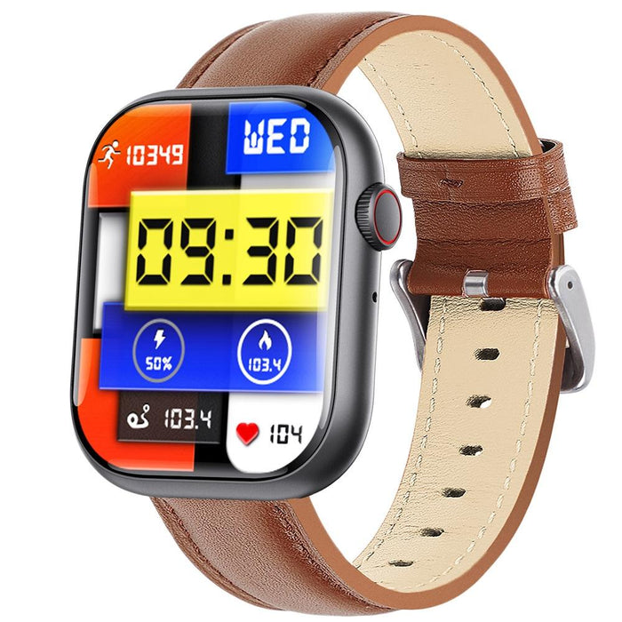 2.1 Inch Smart Watch With Blood Sugar / Oxygen Monitoring Sos Alarm 100+ Sports Modes Black