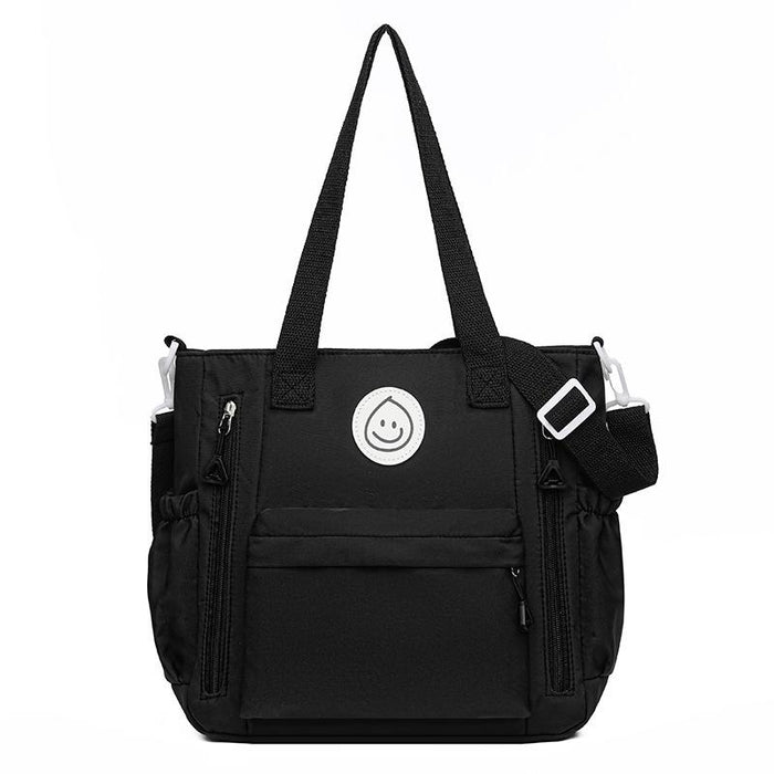 Versatile Contrast Shoulder Bag For Students