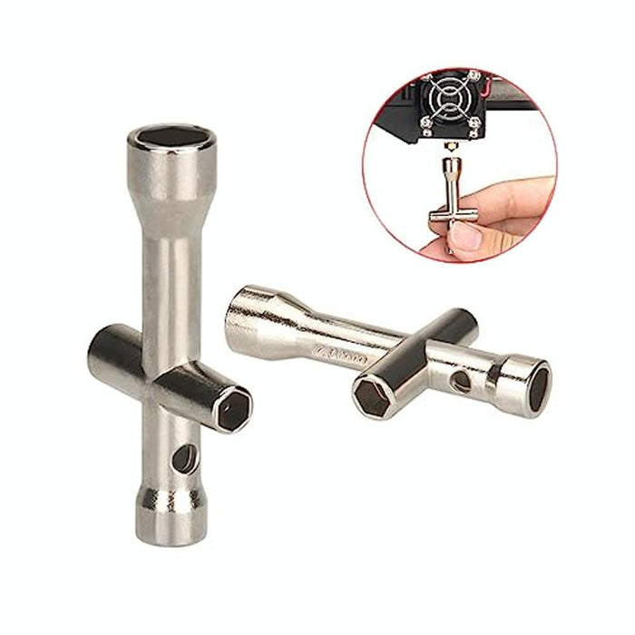 Mini 3D Printer Cross Wrench M2 / M2.5 / M3 / M4 Screw Nut Tool 2Pcs