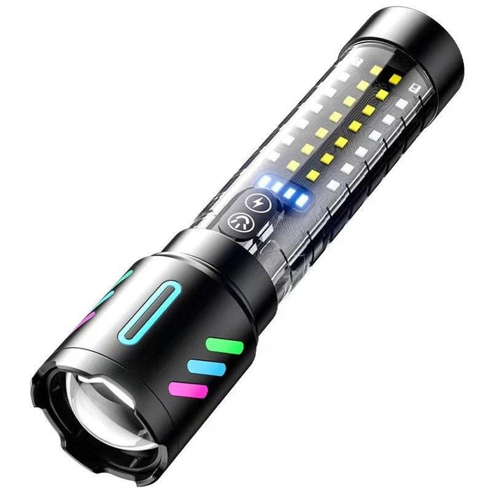 Rechargeable Zoom Laser Flashlight For Outdoor Use
