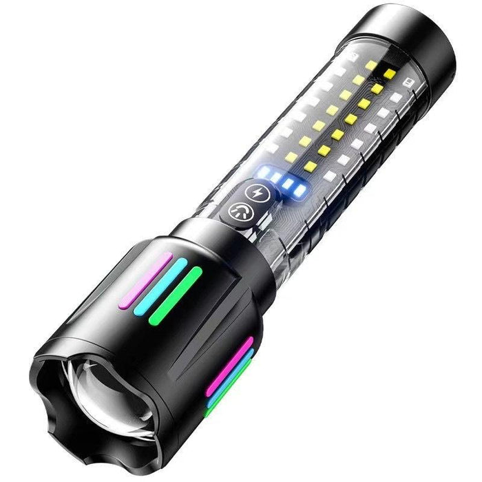 Rechargeable Zoom Laser Flashlight For Outdoor Use