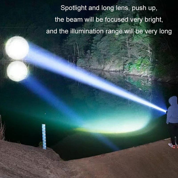 Rechargeable Zoom Laser Flashlight For Outdoor Use