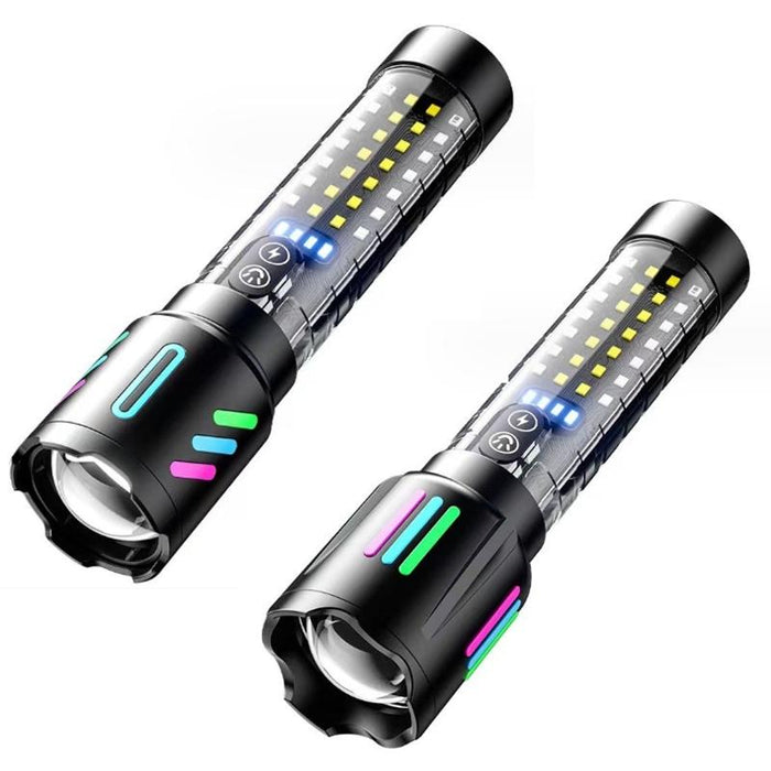 Rechargeable Zoom Laser Flashlight For Outdoor Use
