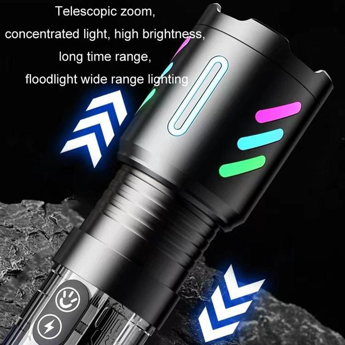 Rechargeable Zoom Laser Flashlight For Outdoor Use