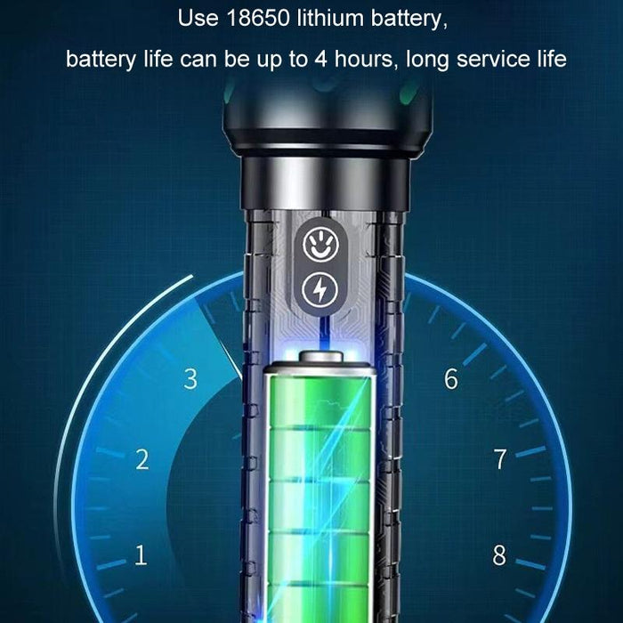 Rechargeable Zoom Laser Flashlight For Outdoor Use