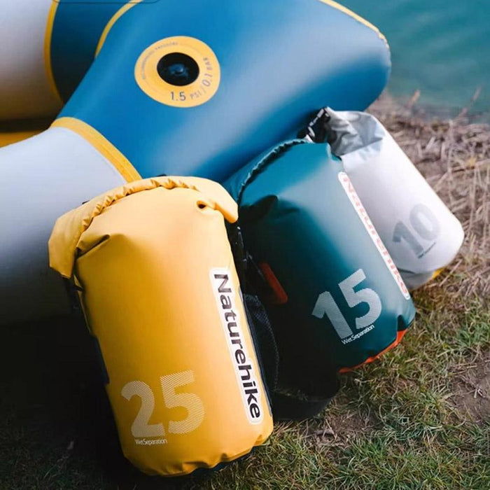 Waterproof Rafting Bag Dry Wet Separate Shoulder Pack For Outdoor Swimming 10L Green
