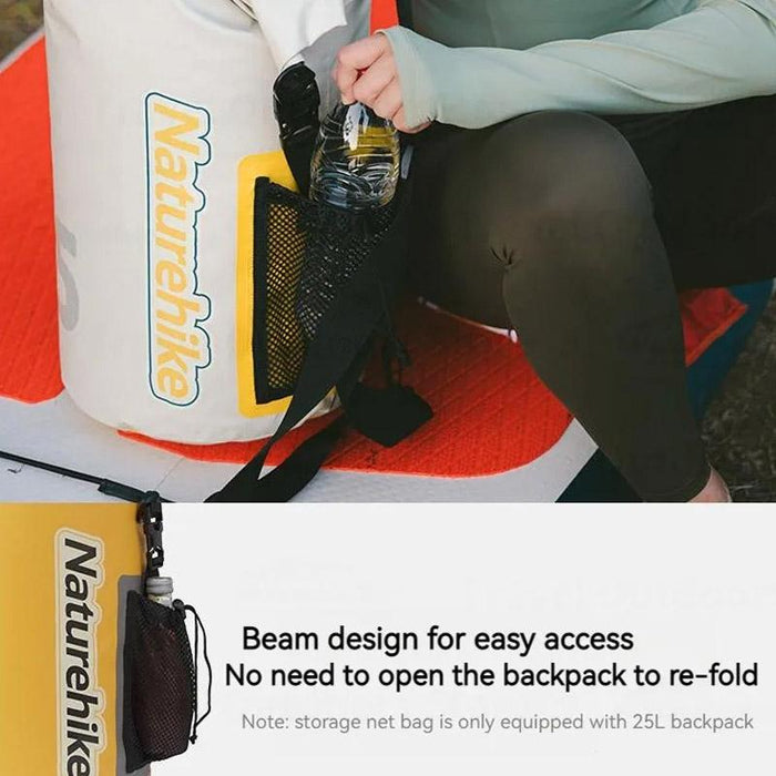 Waterproof Rafting Bag Dry Wet Separate Shoulder Pack For Outdoor Swimming 10L Green