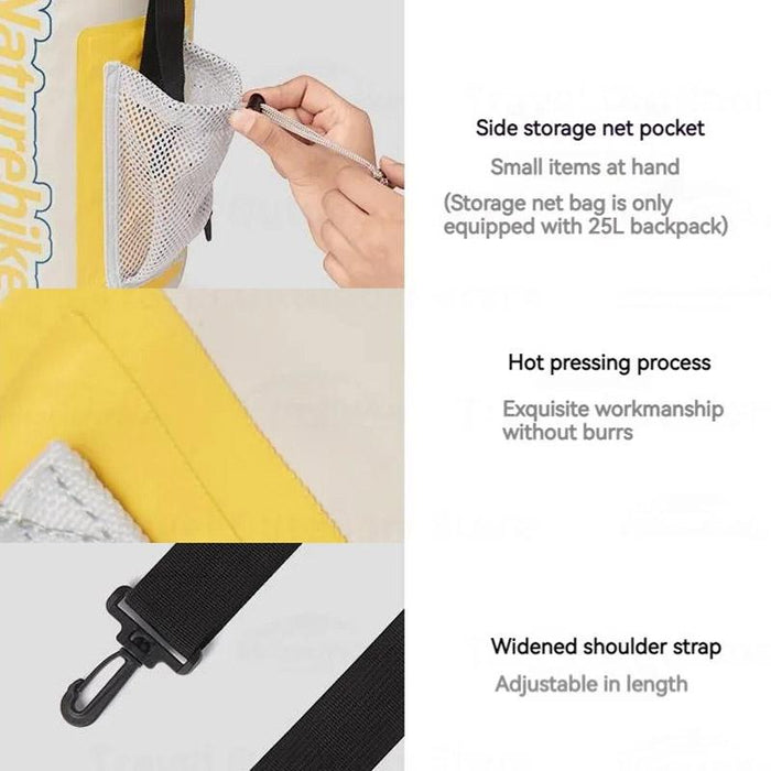 Waterproof Rafting Bag Dry Wet Separate Shoulder Pack For Outdoor Swimming 10L Green