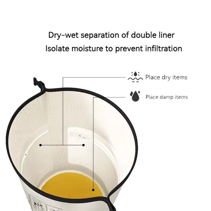 Waterproof Rafting Bag Dry Wet Separate Shoulder Pack For Outdoor Swimming 10L Green