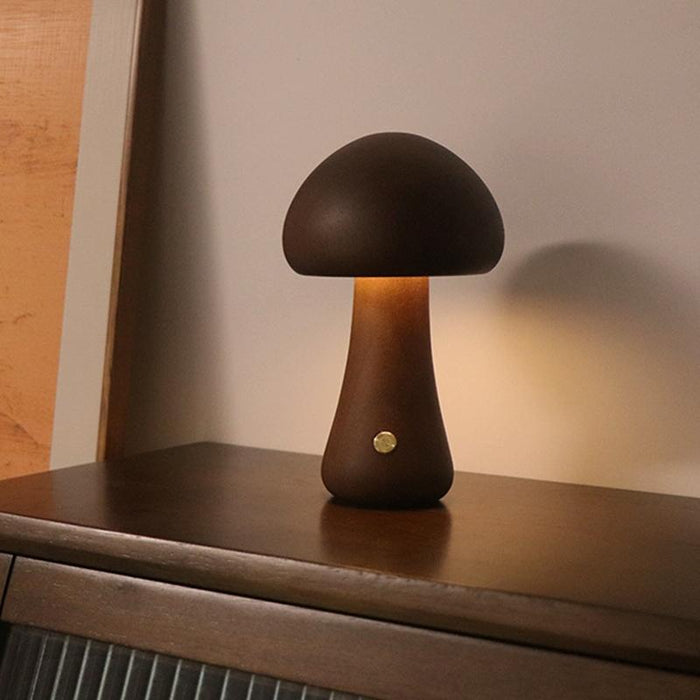 Dimmable Mushroom Night Light Touch Control Beech Style