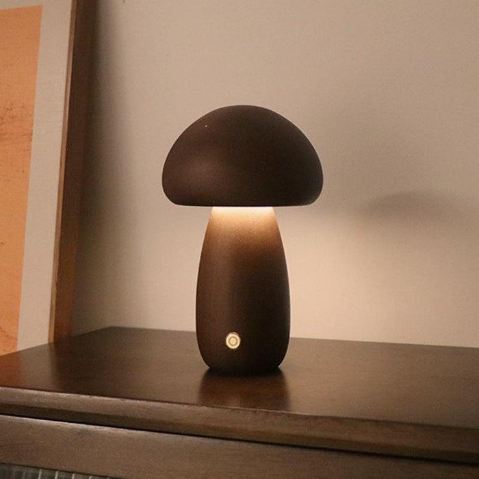 Dimmable Mushroom Night Light Touch Control Beech Style