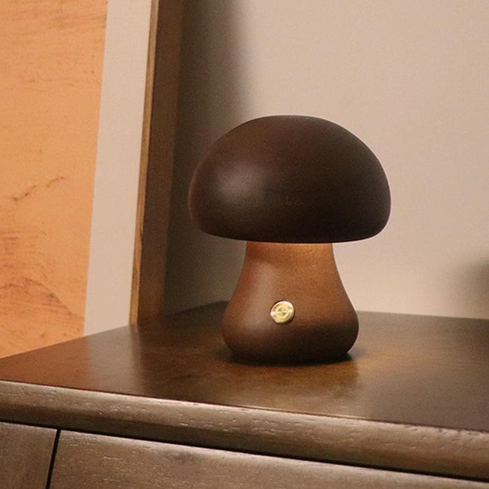 Dimmable Mushroom Night Light Touch Control Beech Style