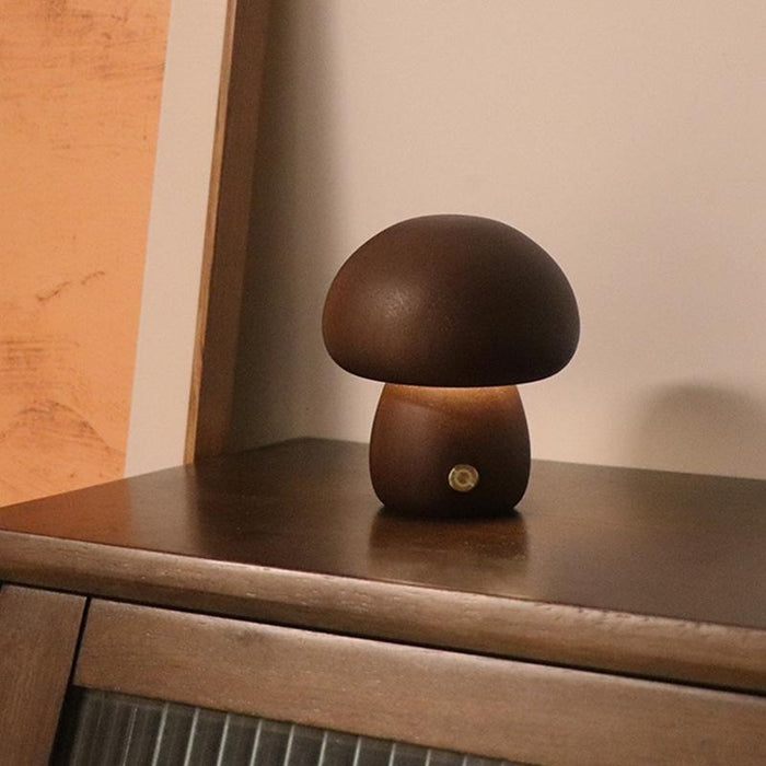 Dimmable Mushroom Night Light Touch Control Beech Style