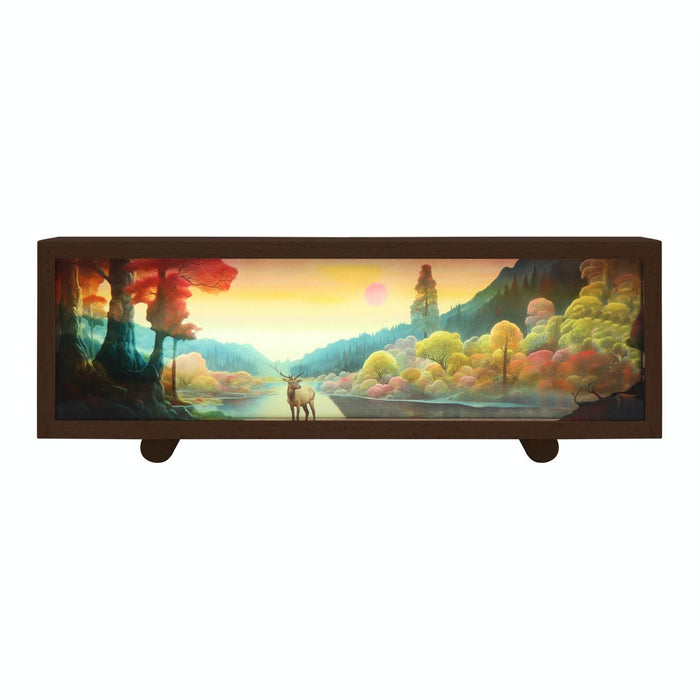 Wooden Acrylic Atmosphere Lightbox 3 Colour Touch Control Beech