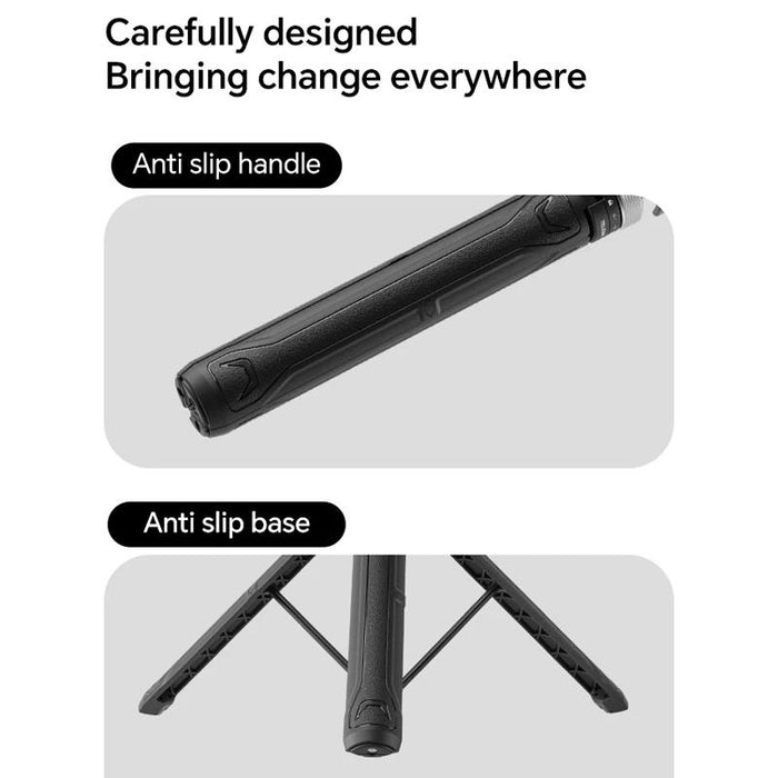 360 Degree Rotation 1.5M Selfie Stick Foldable Tripod For Gopro Hero / Insta360 / Dji Osmo Action Black