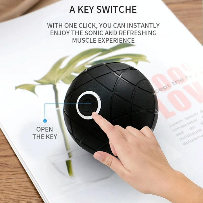 Rechargeable 3D Vibrating Massage Ball For Muscle Relaxation And Fitness Black