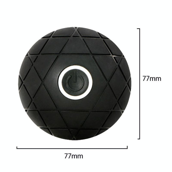 Rechargeable 3D Vibrating Massage Ball For Muscle Relaxation And Fitness Black
