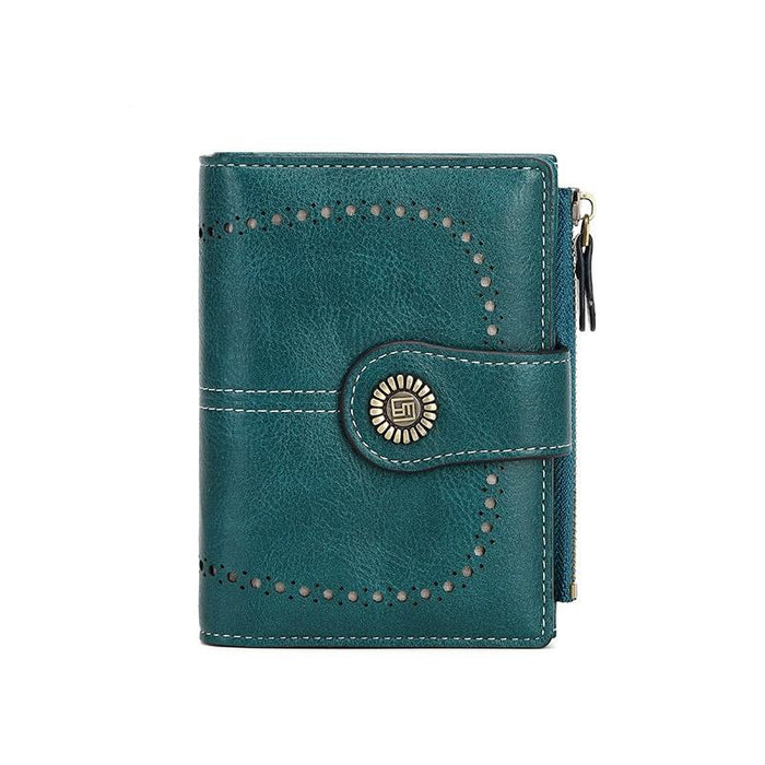 Rfid-Blocking Women'S Wallet With Multi Card Slots And Zipper Closure