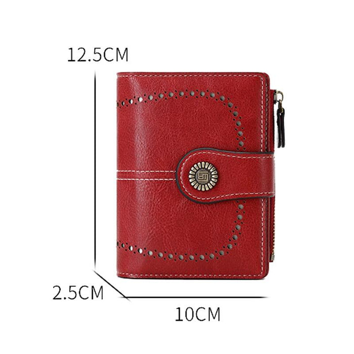 Rfid-Blocking Women'S Wallet With Multi Card Slots And Zipper Closure