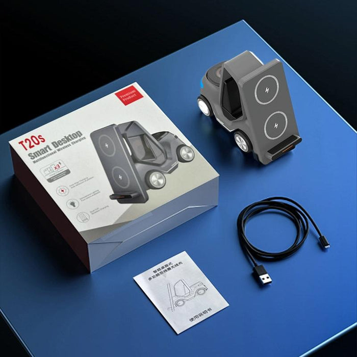 15W 3 In 1 Forklift Wireless Charger With Led Light