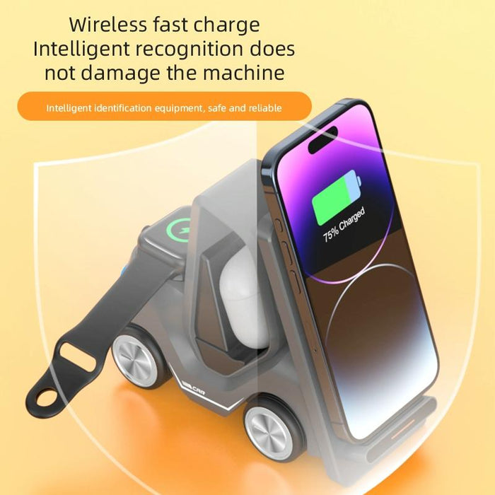 15W 3 In 1 Forklift Wireless Charger With Led Light