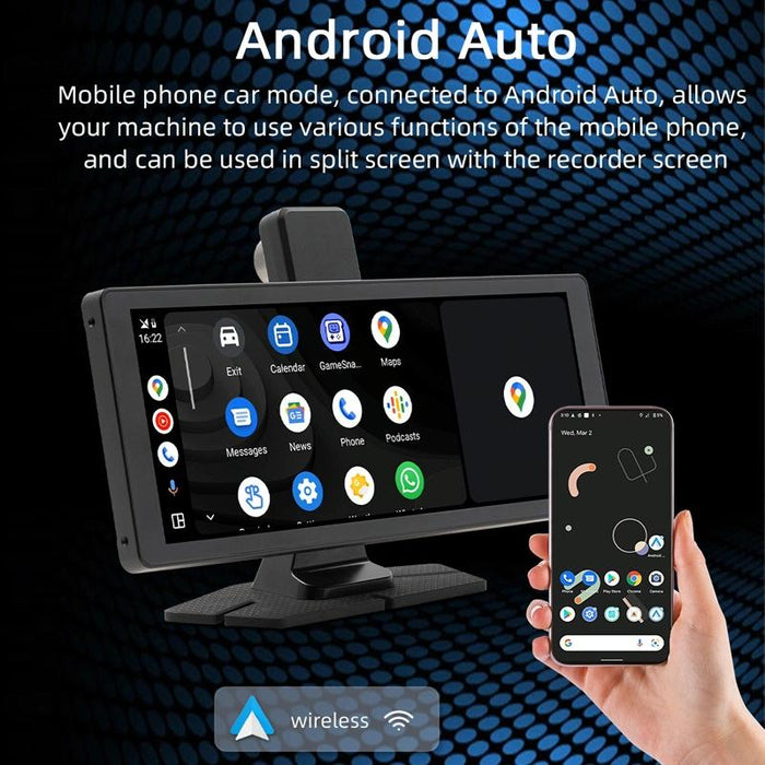 Portable Car Bluetooth Dvr Monitor - Supports Carplay / Android Auto