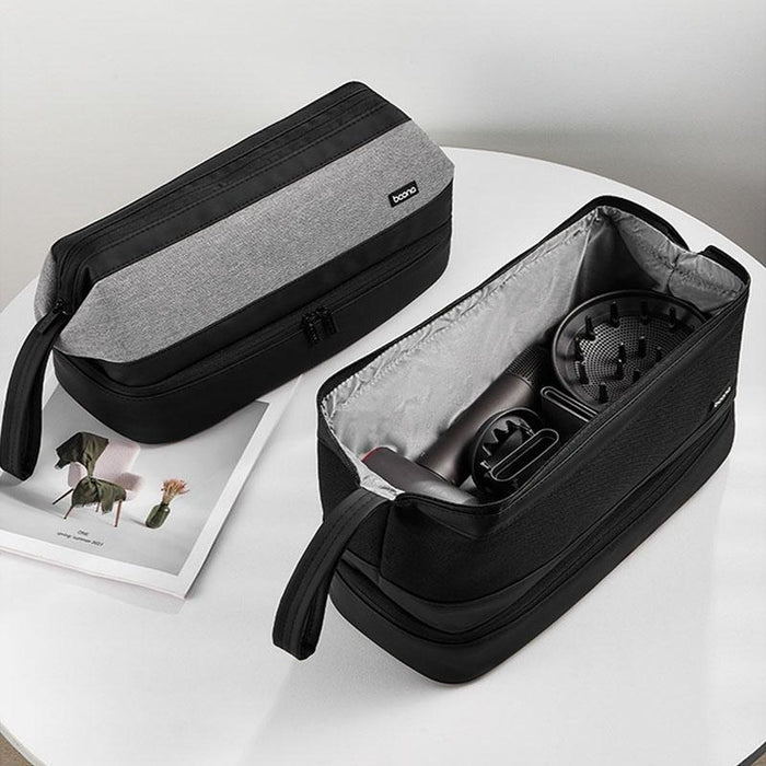 Large Double Layer Hair Dryer & Curling Iron Storage Bag