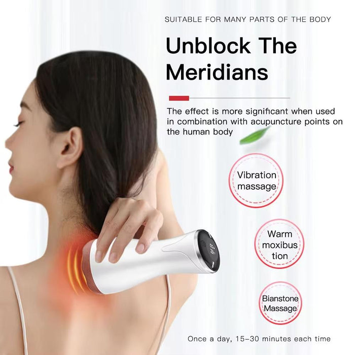 9-Speed Electric Hot Compress Massager For Whole Body Gua Sha