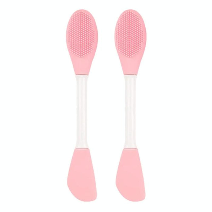 2Pcs Dual Head Silicone Face Mask Brush Cleansing & Massage Applicator