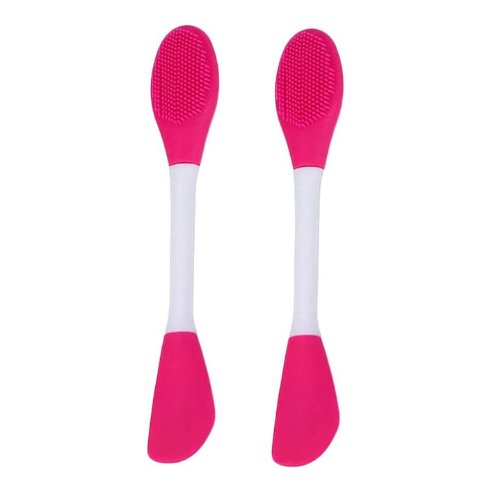 2Pcs Dual Head Silicone Face Mask Brush Cleansing & Massage Applicator