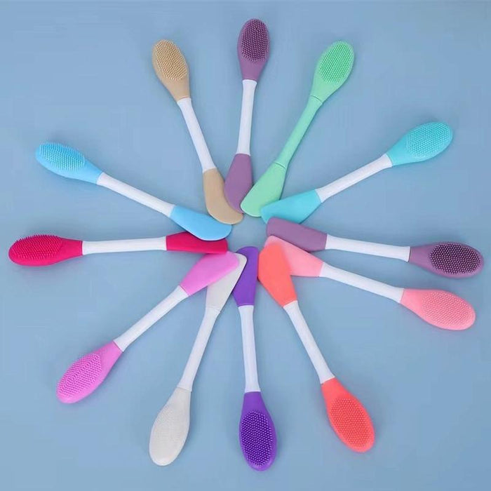 2Pcs Dual Head Silicone Face Mask Brush Cleansing & Massage Applicator